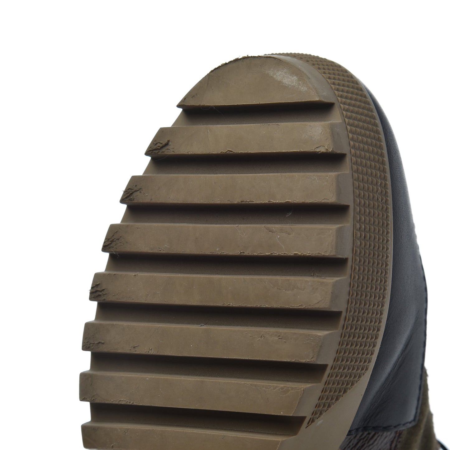 Suede Calfskin Monogram Laureate Platform Desert Boots 38.5 Beige