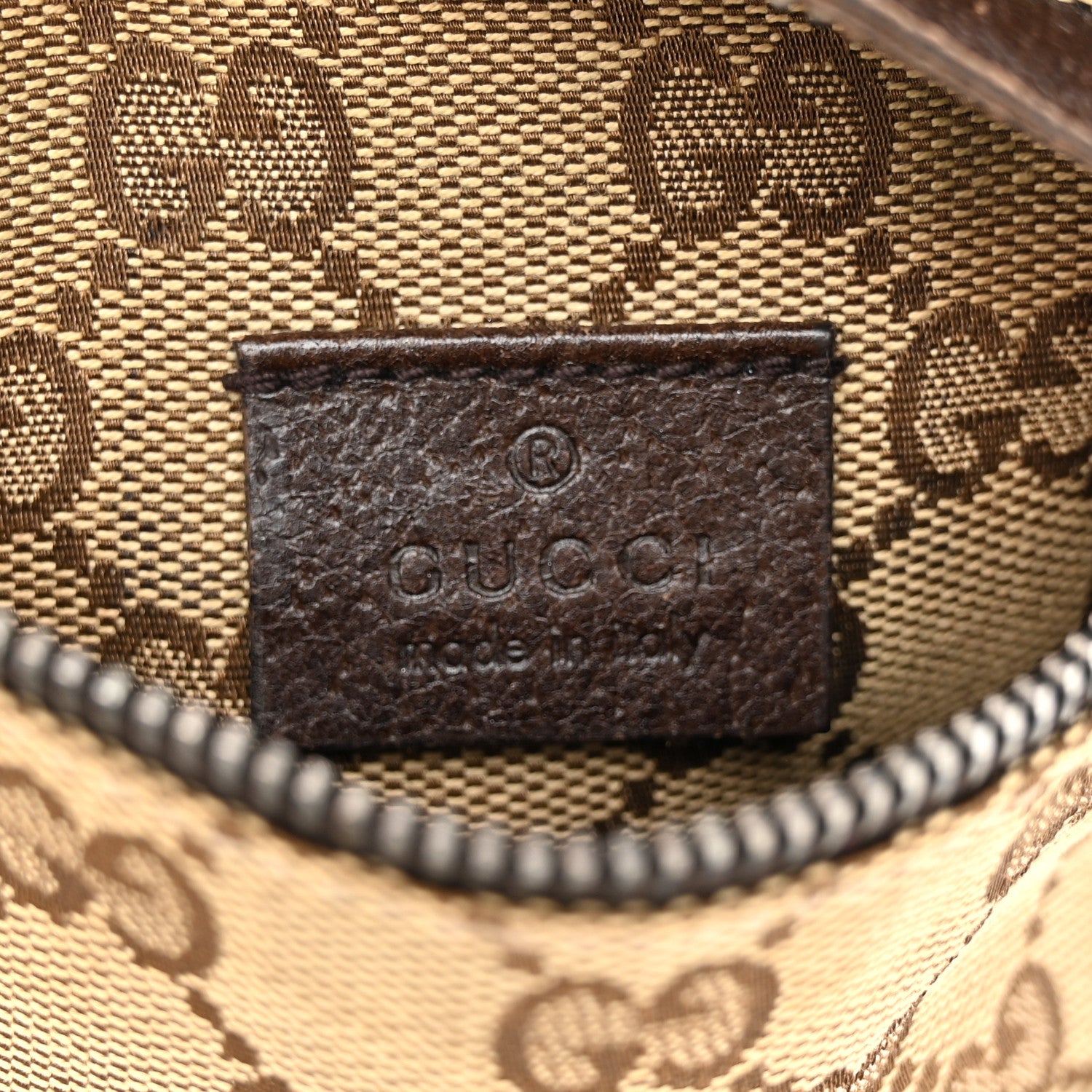 Gucci GG Monogram Web Double Pocket Belt Bag Dark Brown 6 of 13
