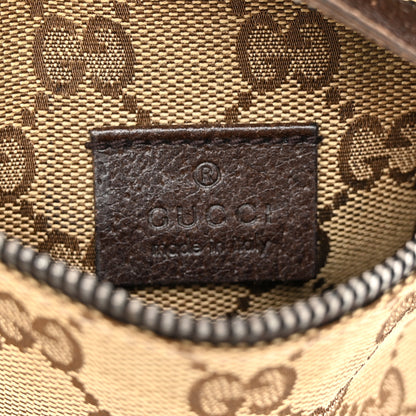 Gucci GG Monogram Web Double Pocket Belt Bag Dark Brown 6 of 13