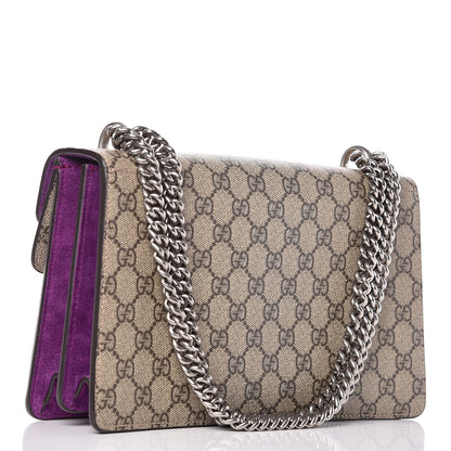 Gucci GG Supreme Monogram Embroidered Small Dionysus Shoulder Bag Purple 3 of 9