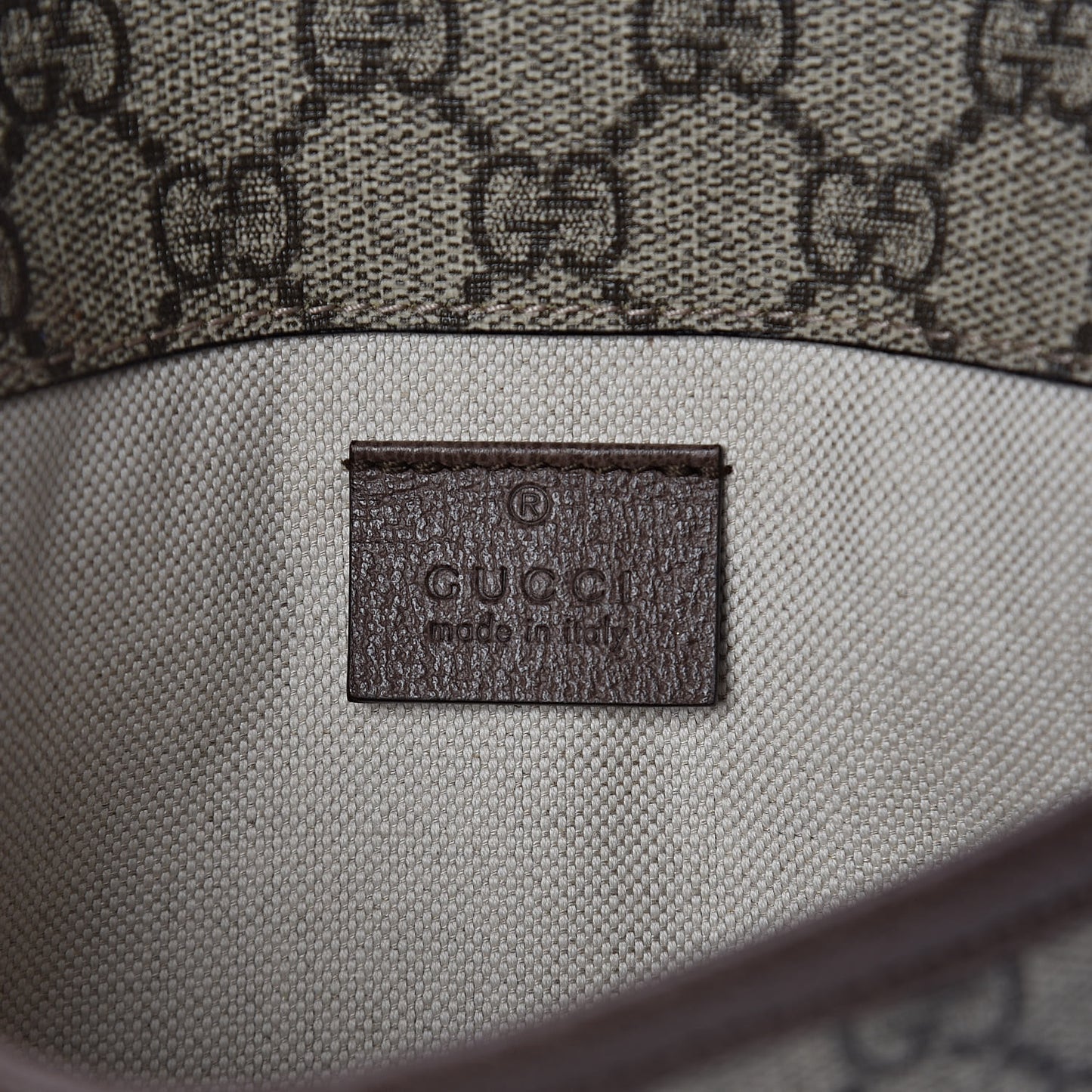 GG Supreme Monogram Neo Vintage Web Belt Bag Brown