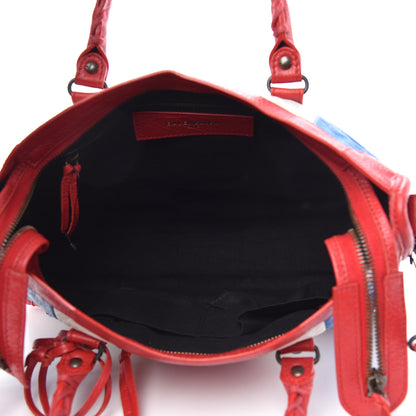 Balenciaga Agneau Arena Multicolore Classic Hardware S City Bleu White Rouge 5 of 10
