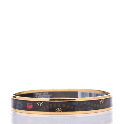 Hermes Enamel Printed Narrow Les Leopards Bracelet 70 Clair Obscur 3 of 5