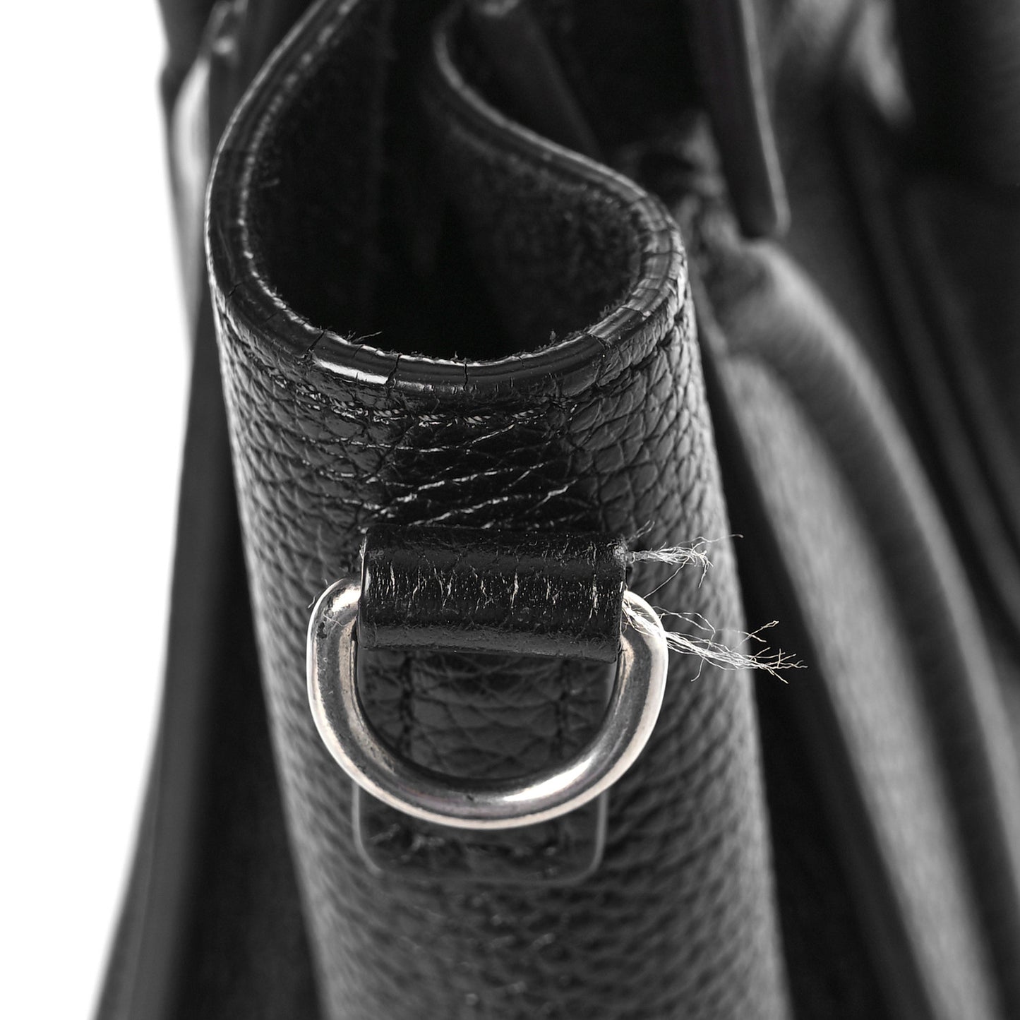 Drummed Calfskin Nano Luggage Black