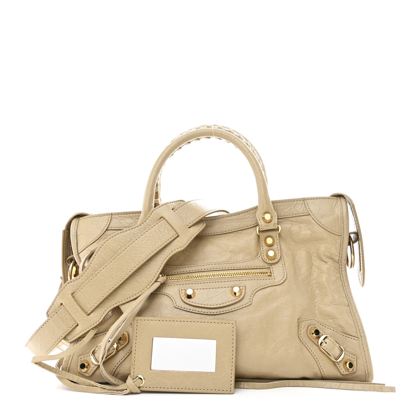 Agneau Classic Gold Hardware S City Beige Sable