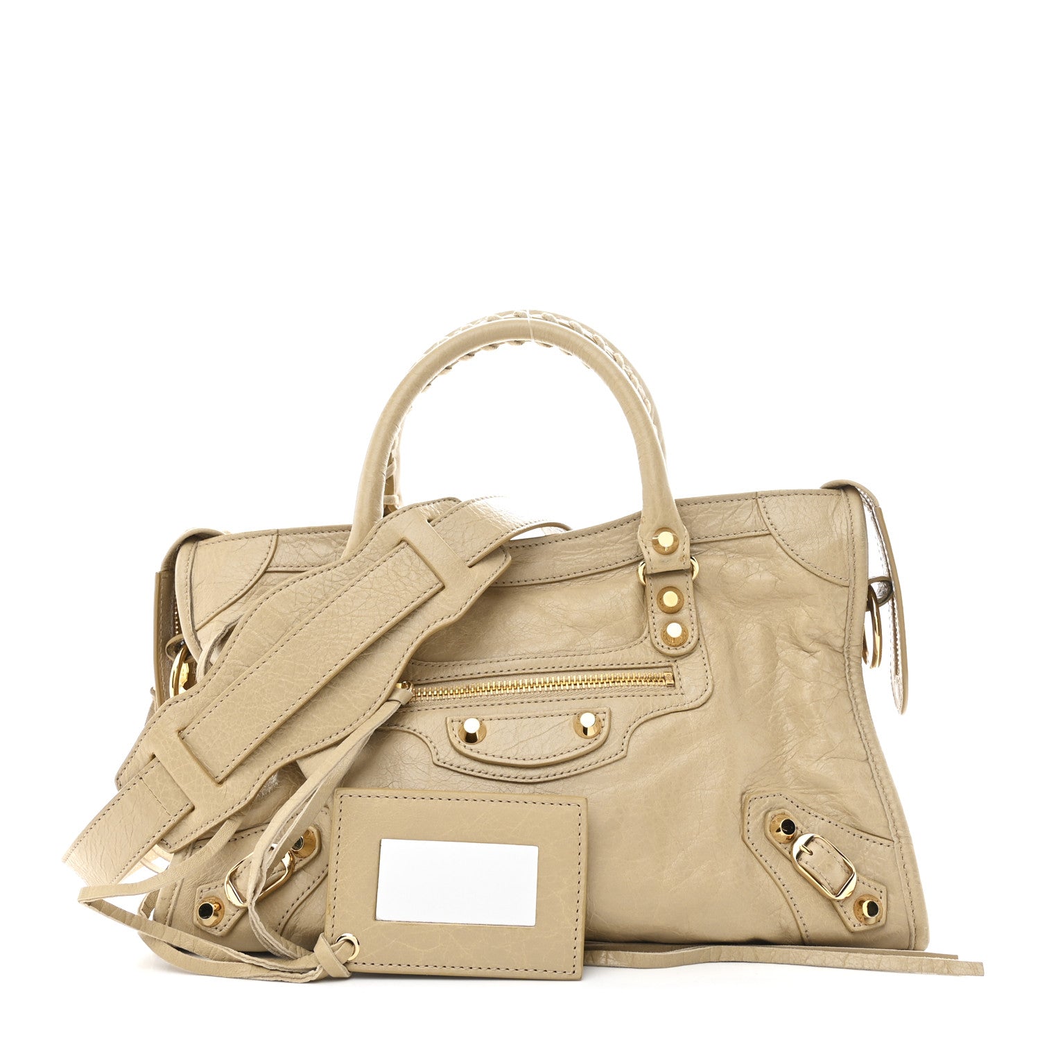 Balenciaga Agneau Classic Gold Hardware S City Beige Sable 3 of 11