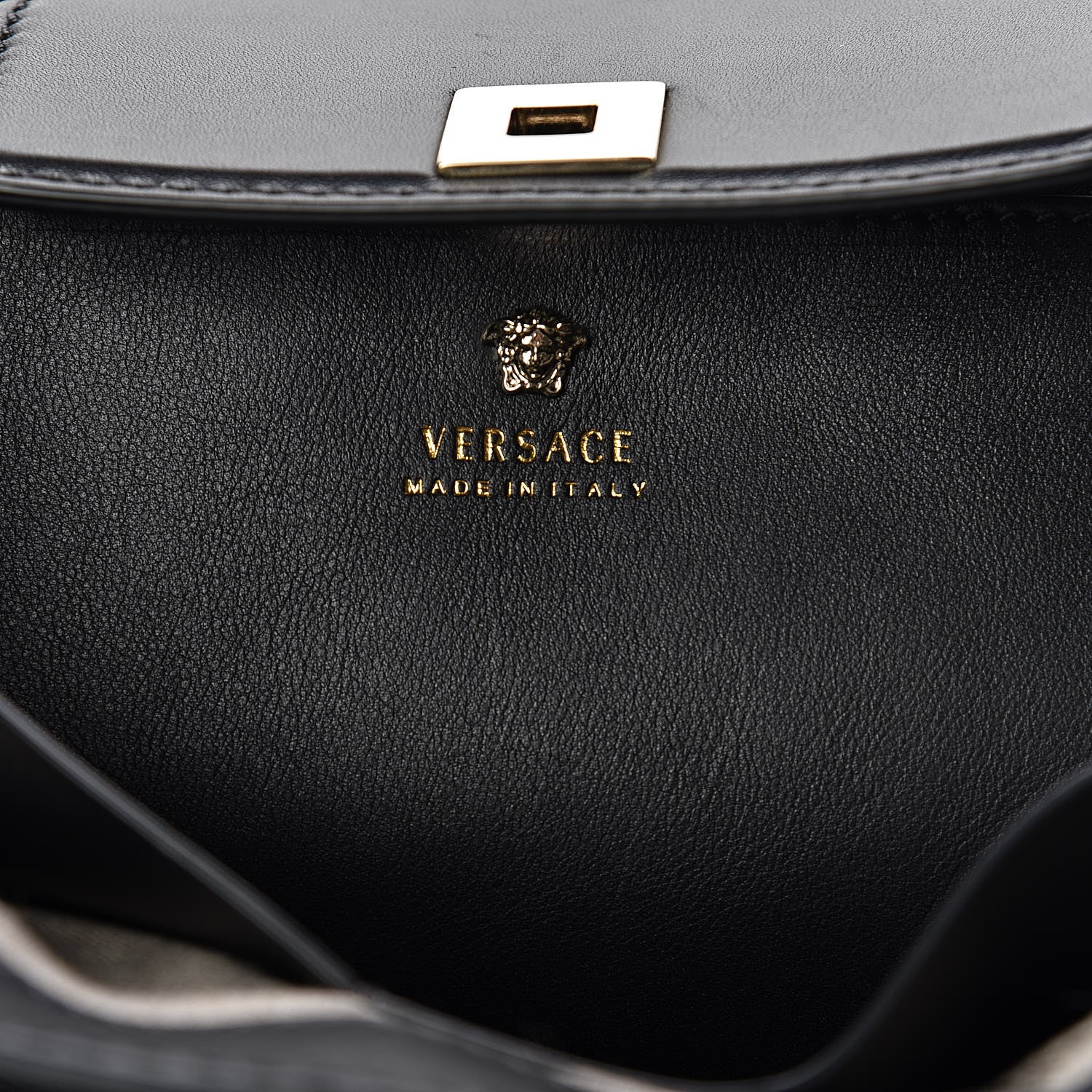 Versace Calfskin Large Palazzo Empire Bag Black 8 of 11