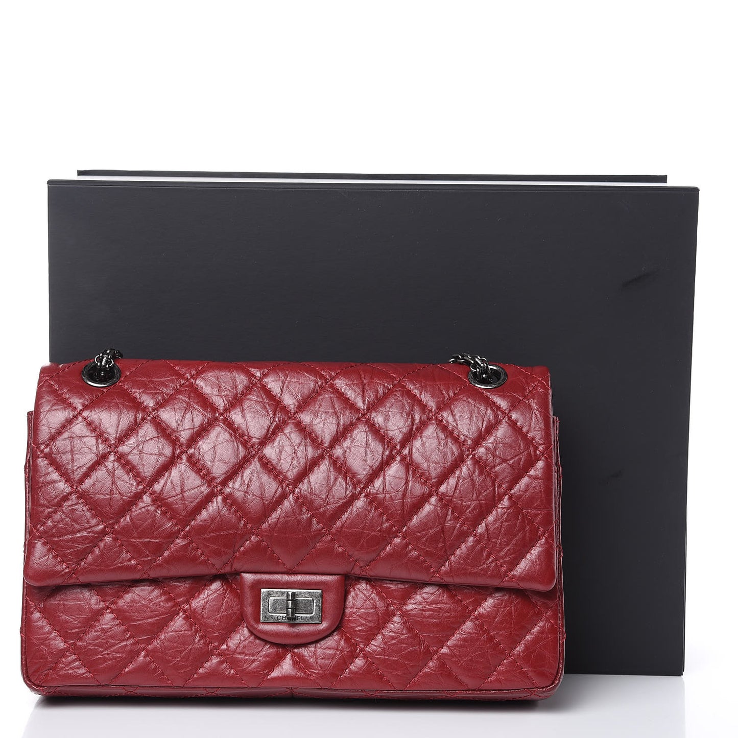 Aged Calfskin Quilted 2.55 Reissue 226 Flap Red