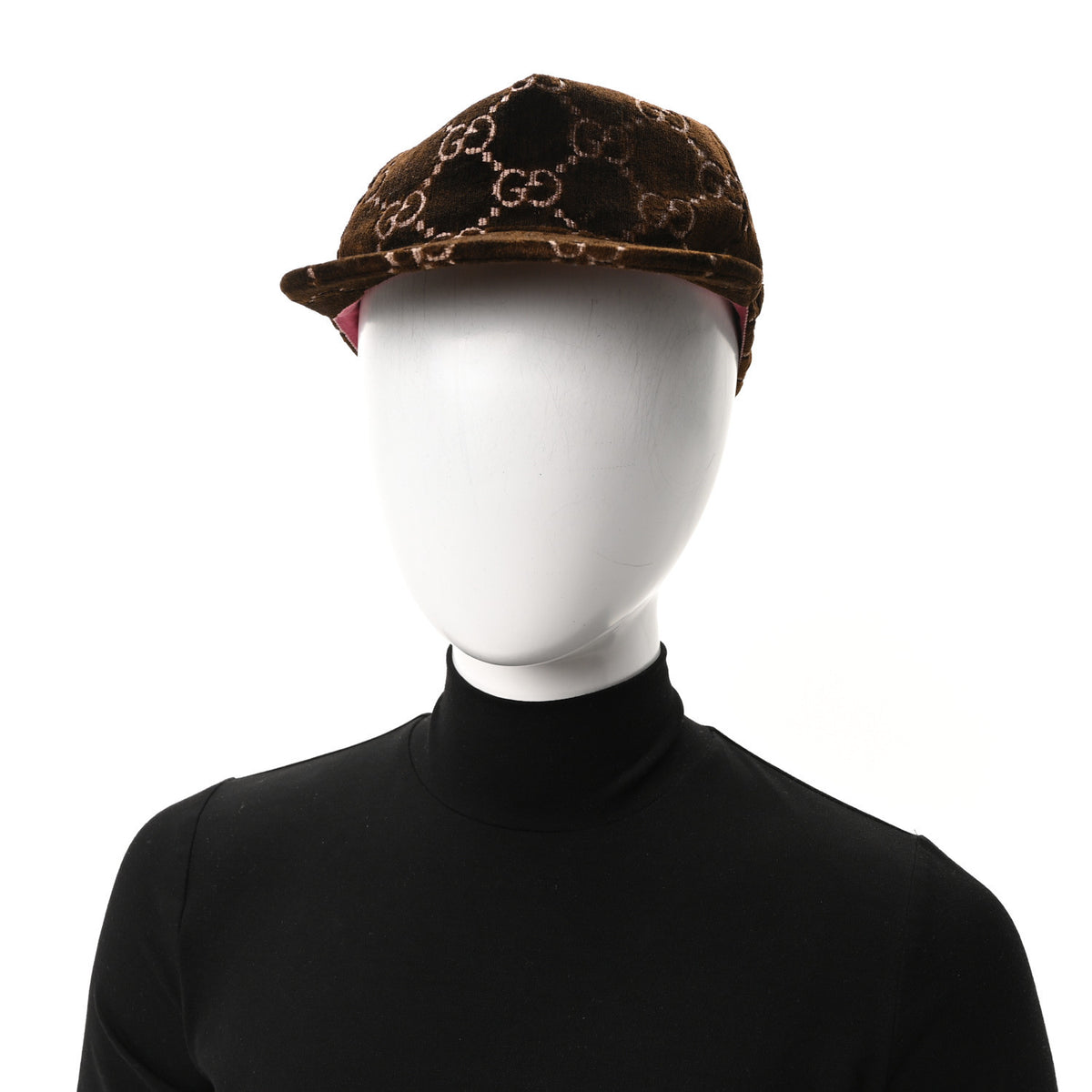 Velvet GG Monogram Baseball Cap M Brown