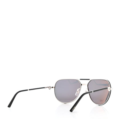 Cartier Panthere De Cartier Aviator Sunglasses Silver 4 of 9