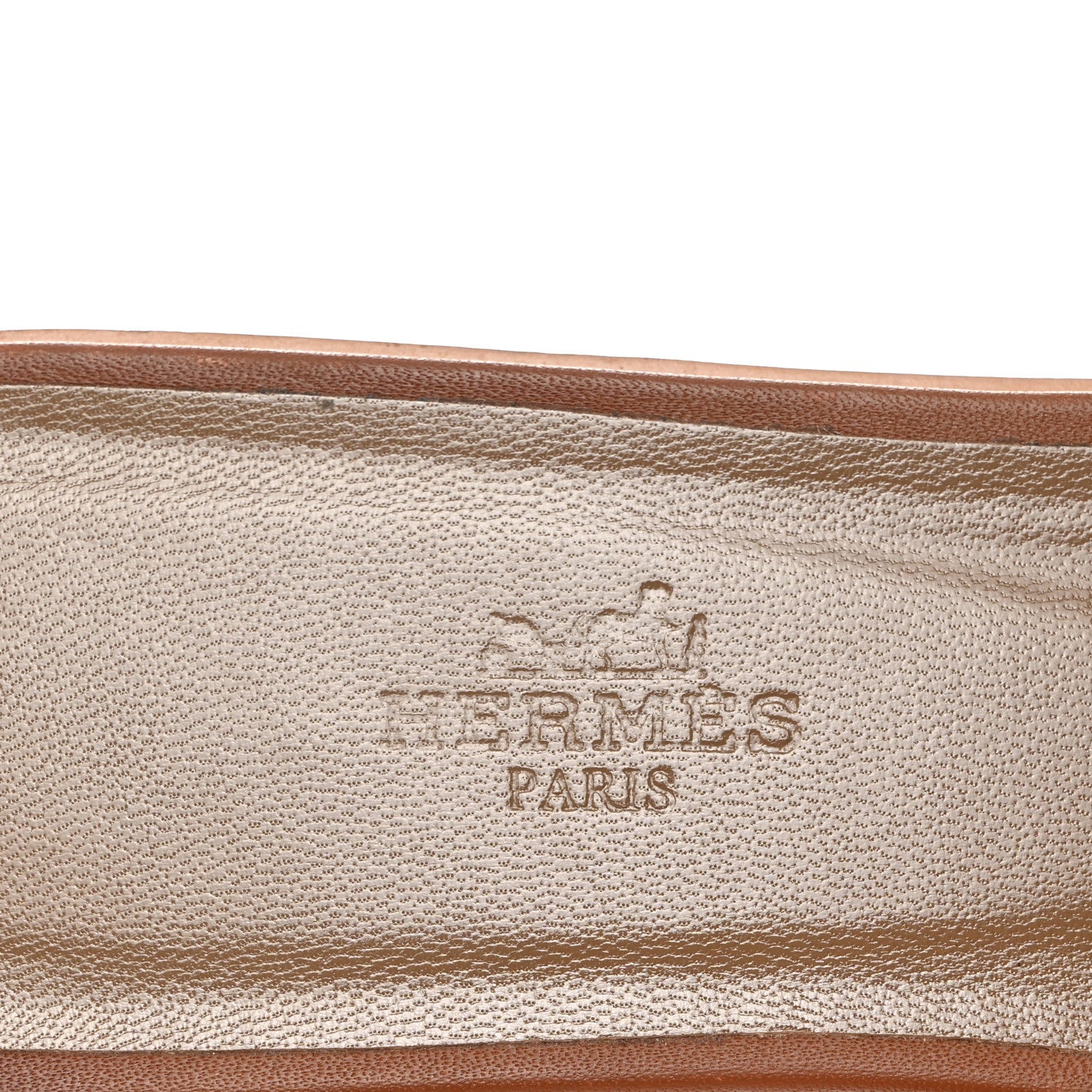 Hermes Box Calfskin Oran Sandals 38 Gold 6 of 10