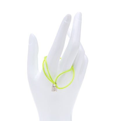 Louis Vuitton X UNICEF Sterling Silver Lockit Bracelet Neon Yellow 2 of 6