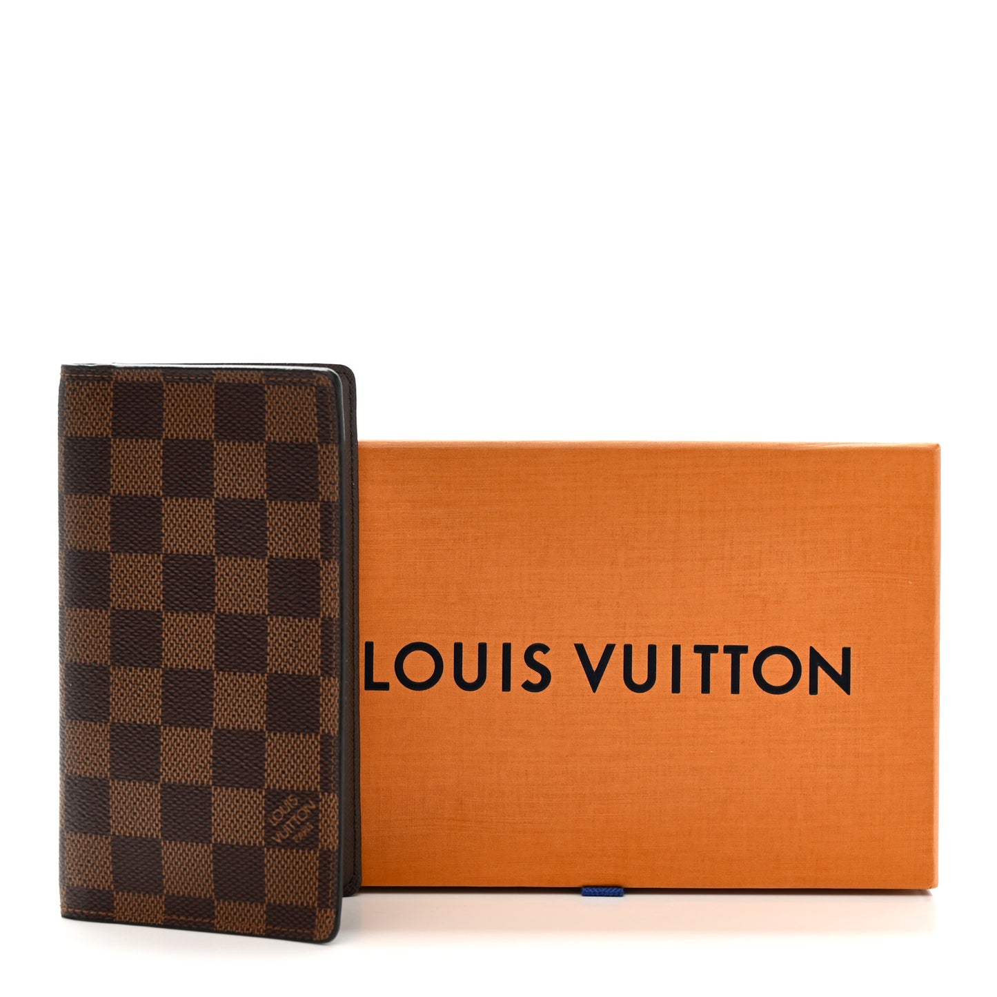 Damier Ebene Checkbook Cover Wallet