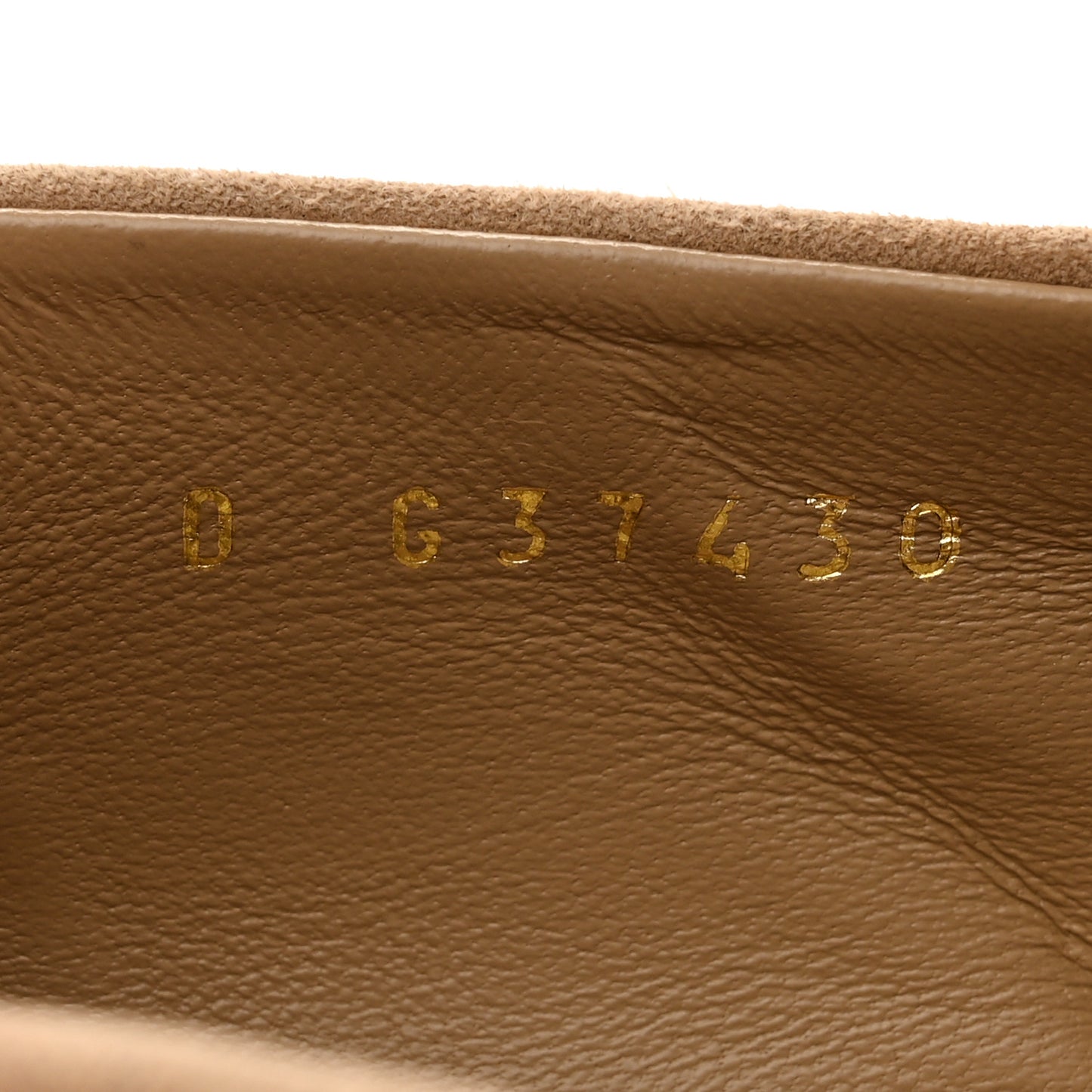 Suede Kidskin Crystal CC Loafers 38 Dark Beige