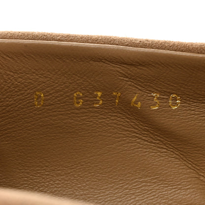 Chanel Suede Kidskin Crystal CC Loafers 38 Dark Beige 8 of 9