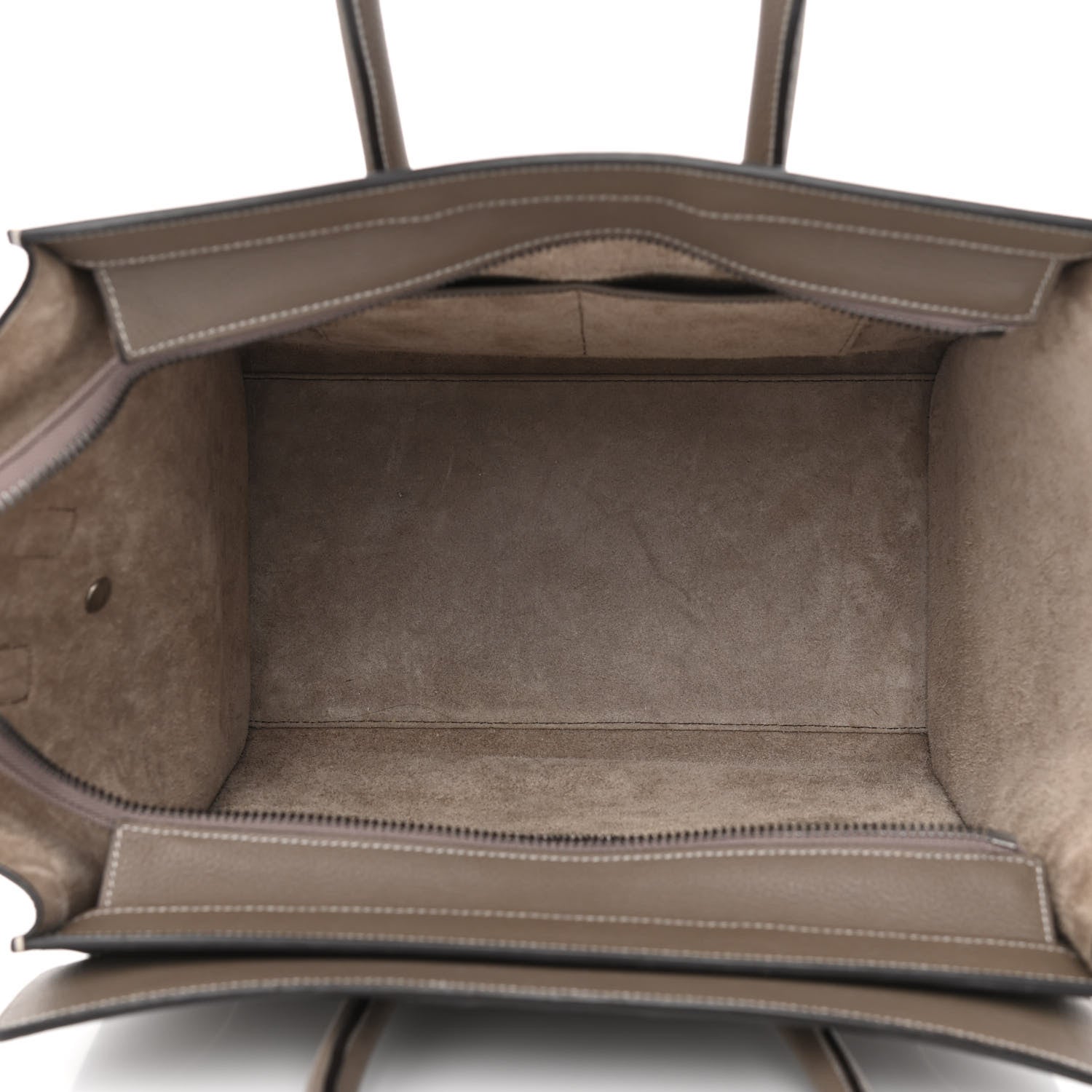 Celine Drummed Calfskin Mini Luggage Bag Souris 5 of 14