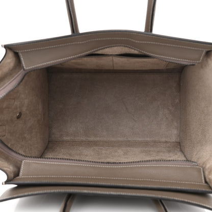 Celine Drummed Calfskin Mini Luggage Bag Souris 5 of 14