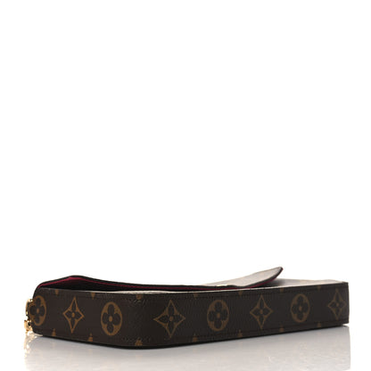Louis Vuitton Monogram Pochette Felicie Chain Wallet Fuchsia 5 of 11