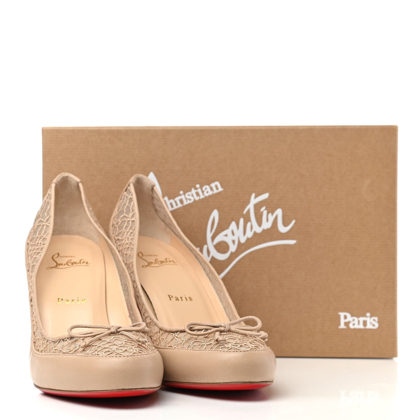 Nappa Dentelle Chainette Ladylace 85 Pumps 38.5 Nude