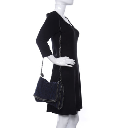 Stella McCartney Shaggy Deer Leopard Print Falabella Messenger Blue 2 of 8