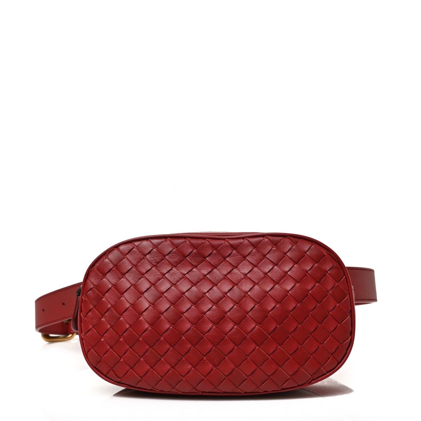 Nappa Intrecciato Belt Bag Bright Red