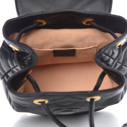 Gucci Calfskin Matelasse GG Marmont Flap Backpack Black 5 of 7
