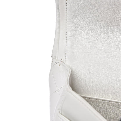 Chanel Lambskin Quilted Medium Double Flap White 18 of 18