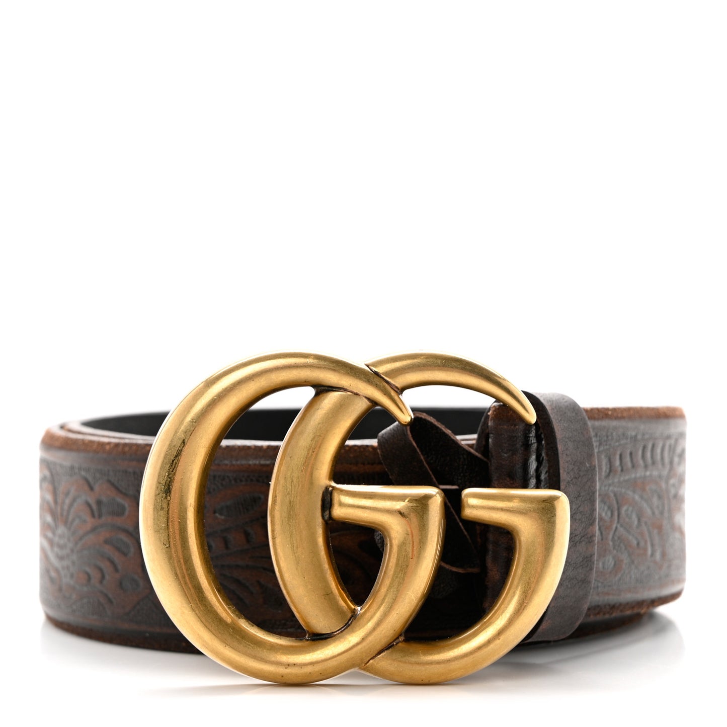 Calfskin Knurled Double G 40mm Belt 75 30 Testa di Moro