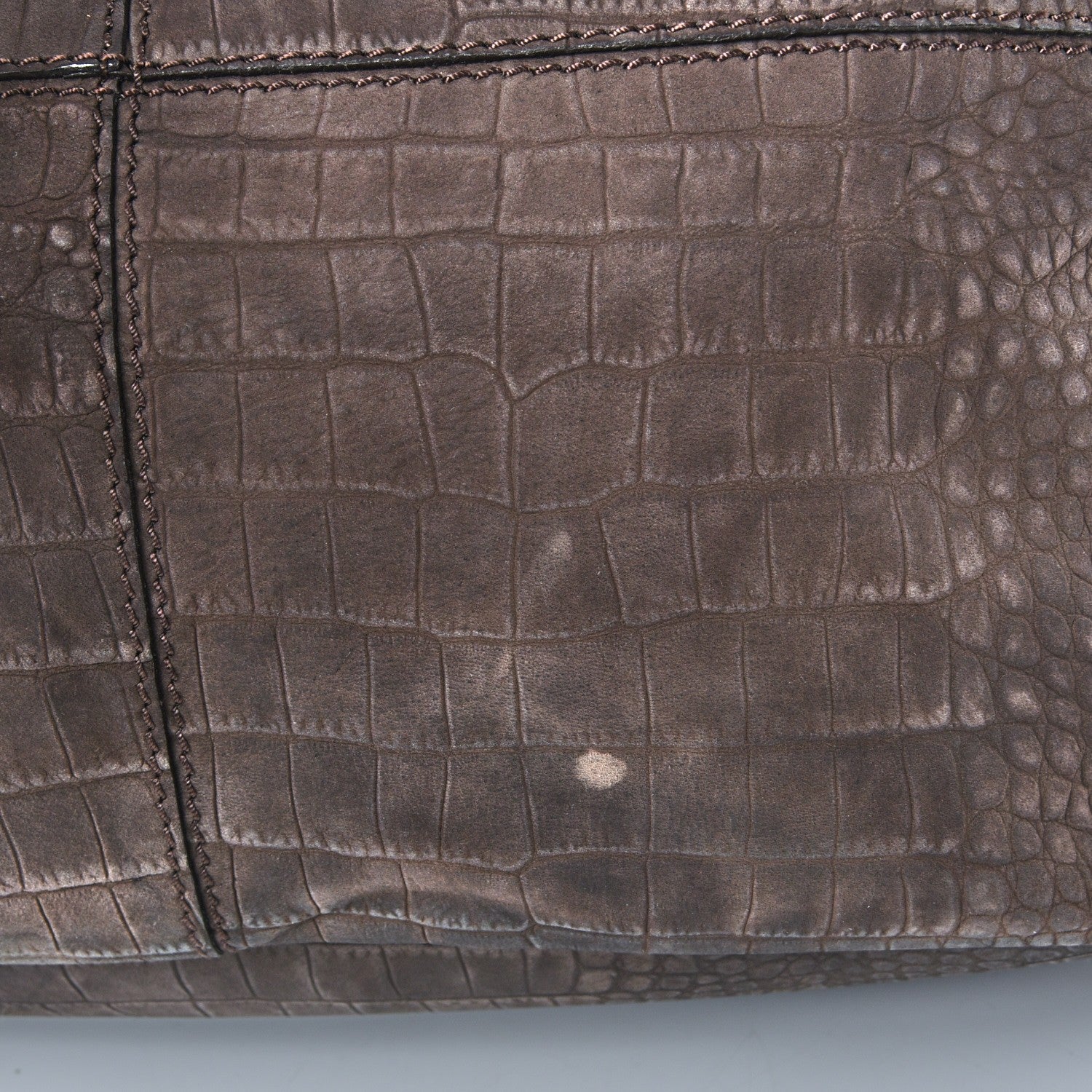 Givenchy Nubuck Crocodile Embossed Medium Nightingale Dark Brown 11 of 12