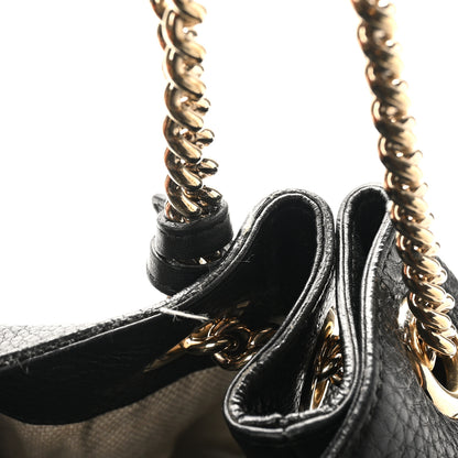 Gucci Pebbled Calfskin Medium Soho Chain Shoulder Bag Black 12 of 13