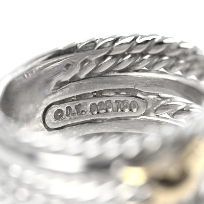 David Yurman Sterling Silver 18K Yellow Gold Double X Crossover Ring 47 4 4 of 4
