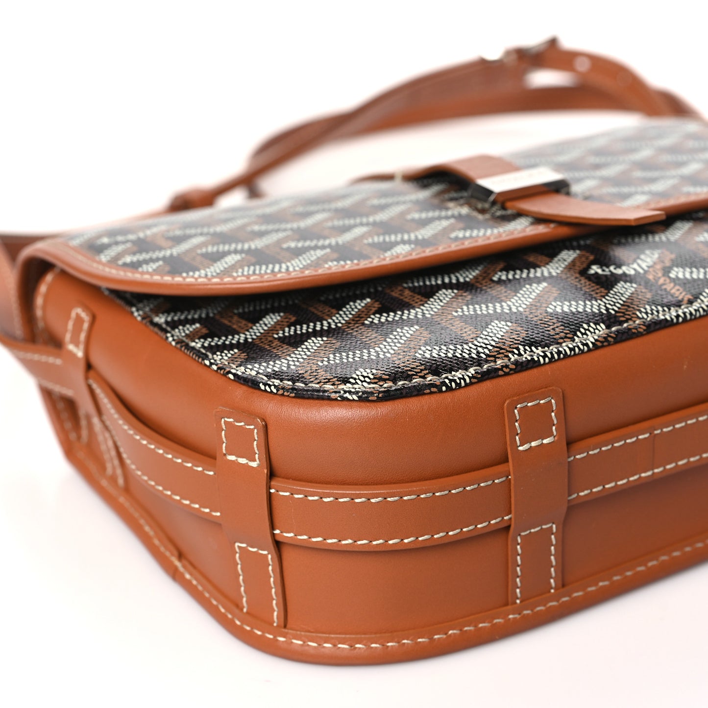 Goyardine Belvedere II PM Messenger Bag Black Gold