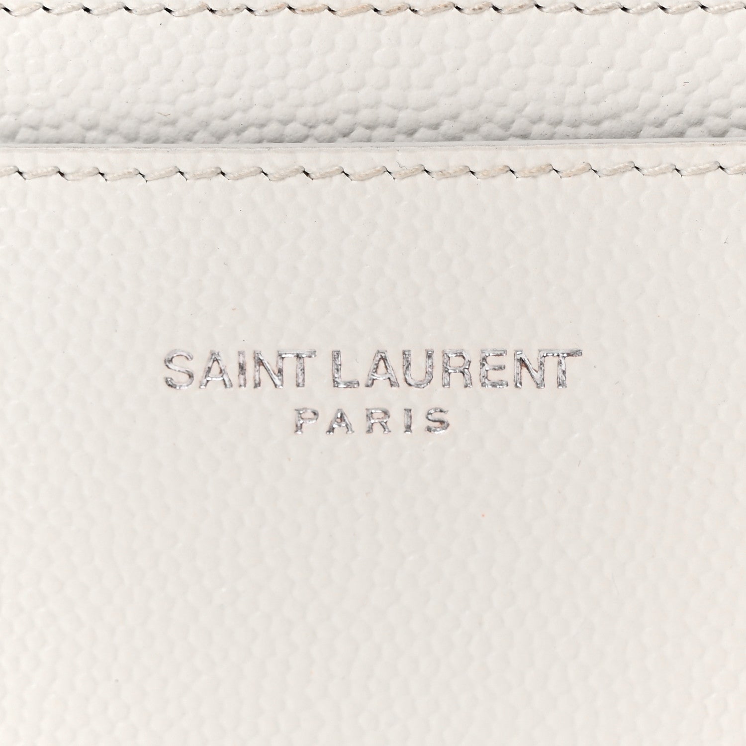 Saint Laurent Grain De Poudre Credit Card Case Icy White 6 of 11