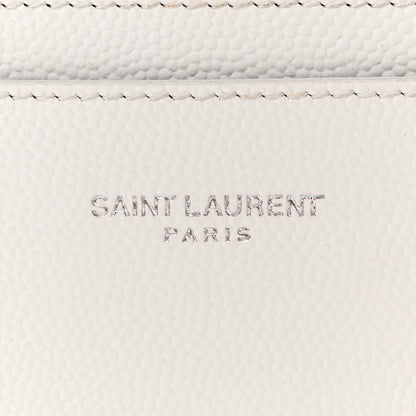 Saint Laurent Grain De Poudre Credit Card Case Icy White 6 of 11