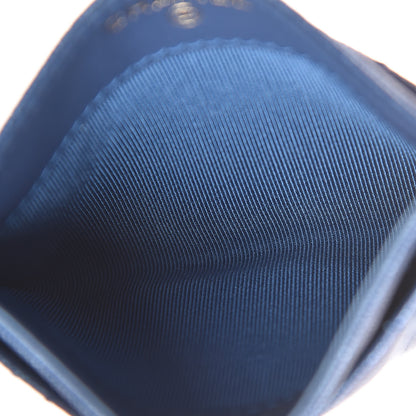 Chanel Iridescent Caviar Quilted Card Holder Dark Blue 5 of 9