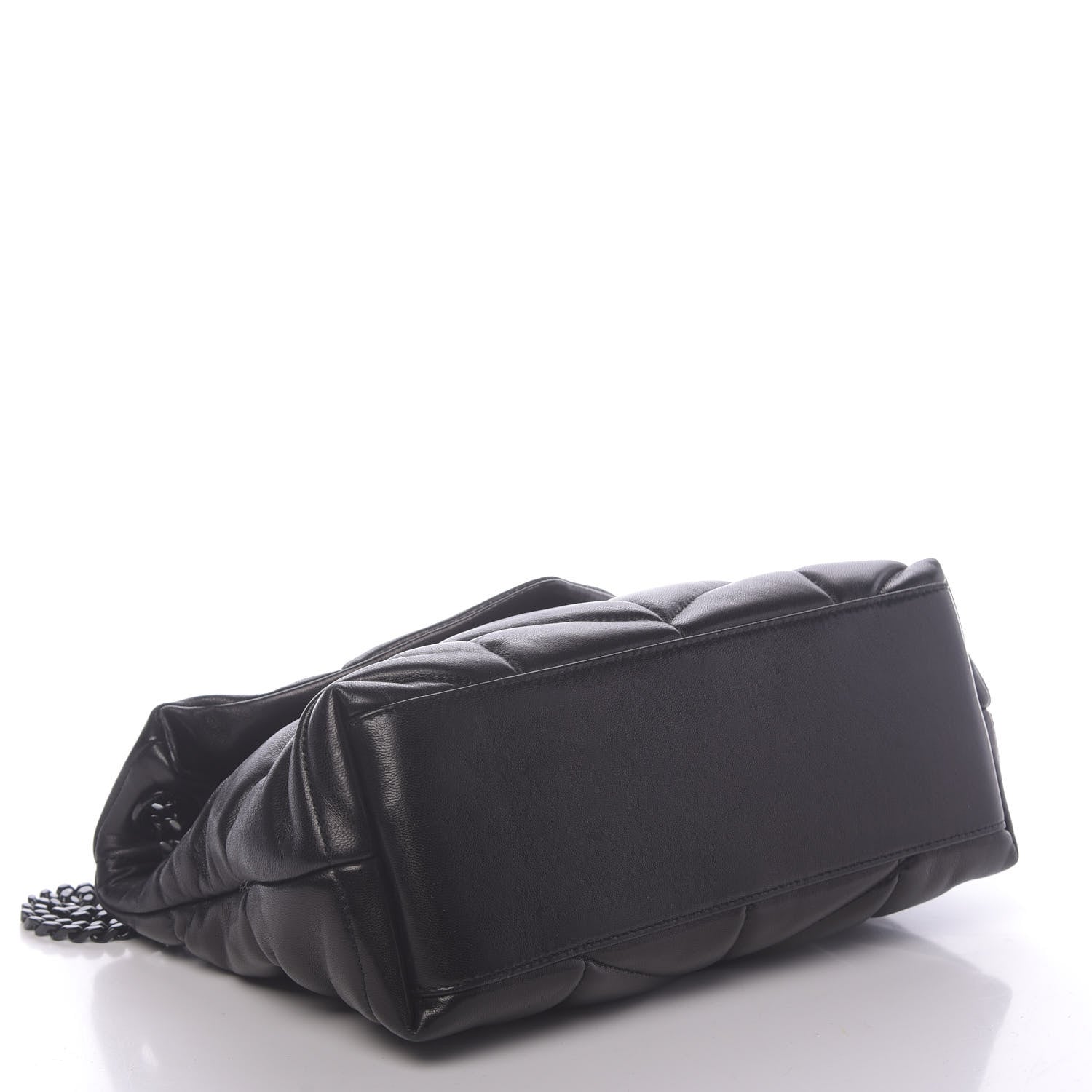 Saint Laurent Lambskin Quilted Small Loulou Puffer Monogram Chain Satchel Black 4 of 10