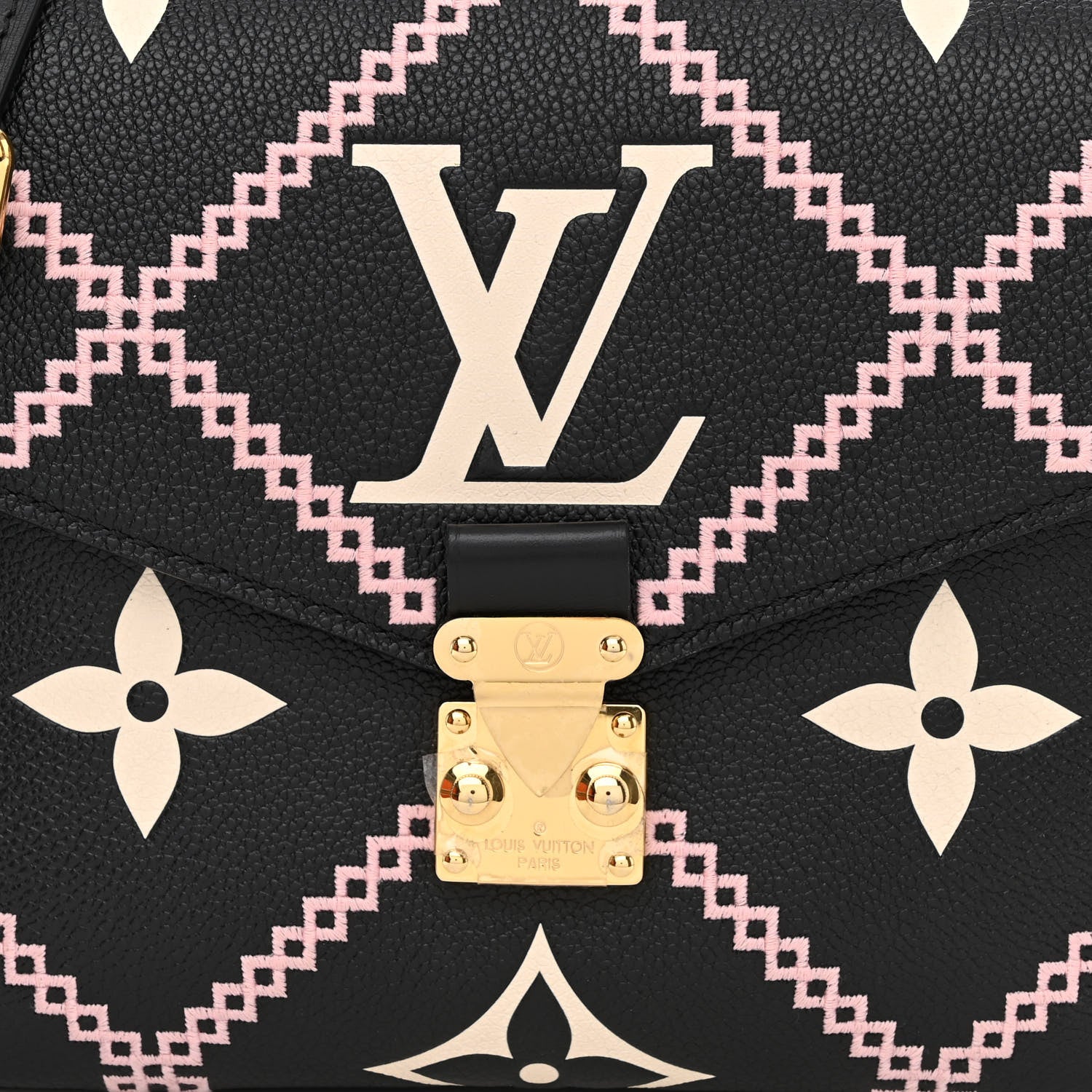 Louis Vuitton Empreinte Monogram Giant Broderies Pochette Metis Black 7 of 10