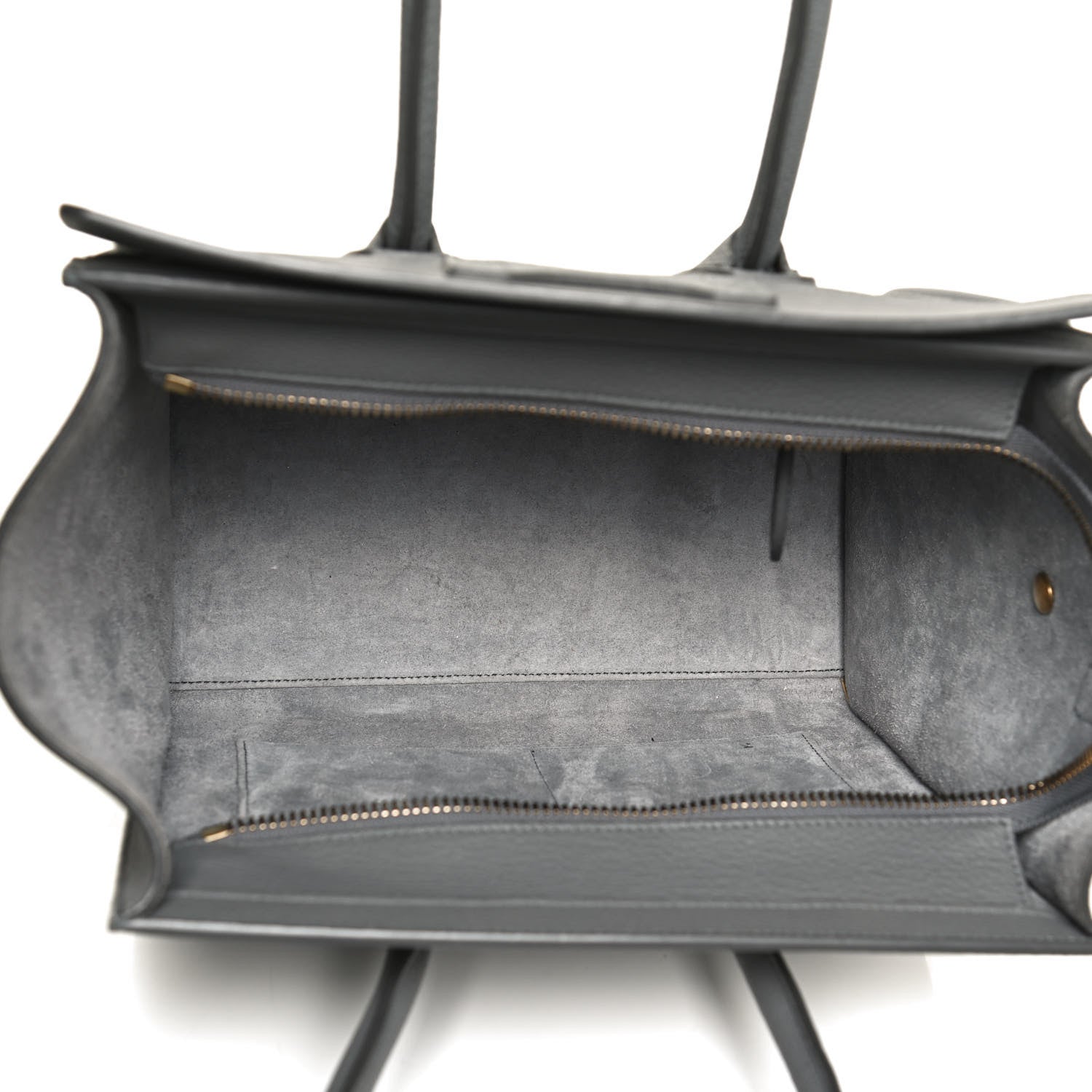 Celine Baby Drummed Calfskin Micro Luggage Kohl 5 of 10