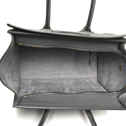 Celine Baby Drummed Calfskin Micro Luggage Kohl 5 of 10