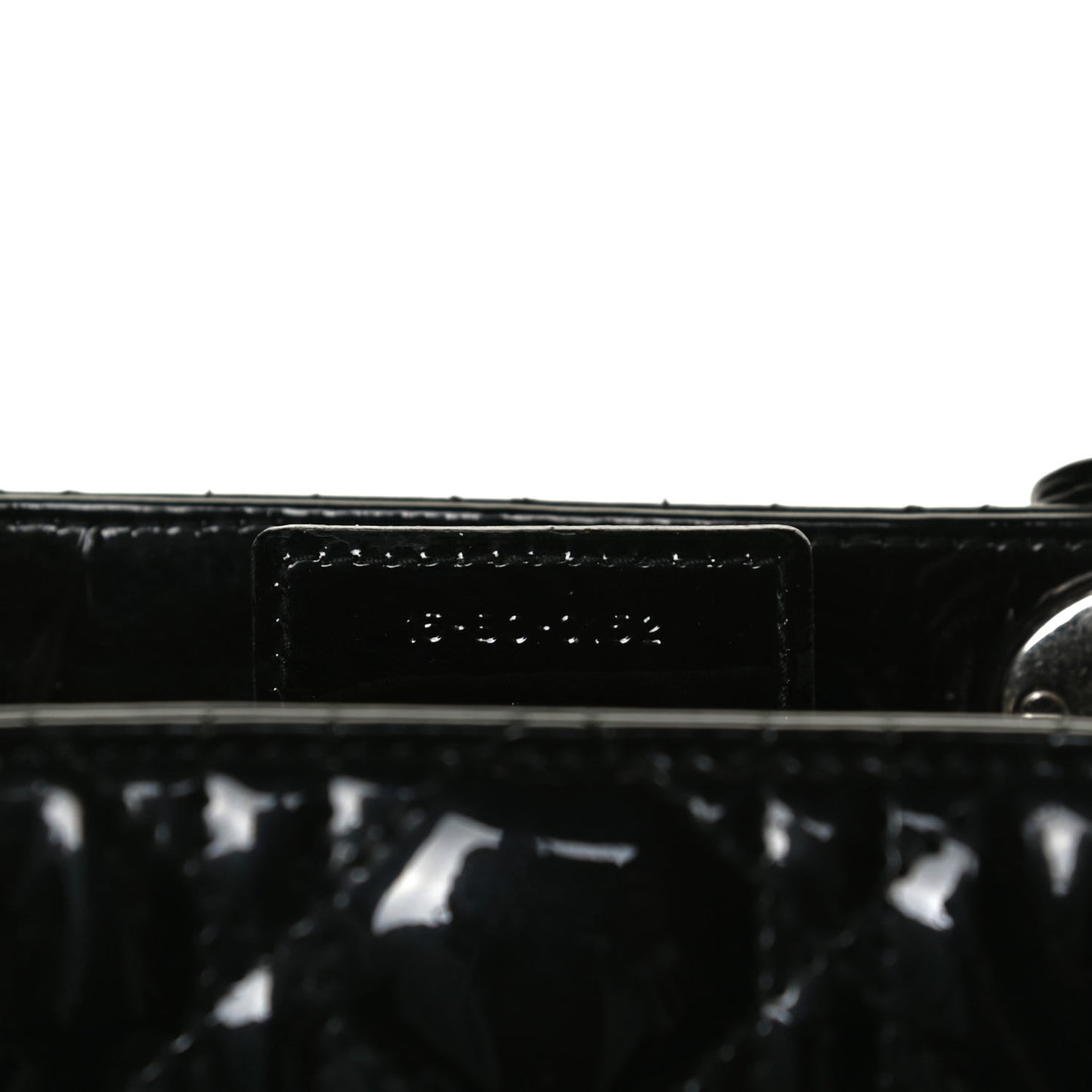 Patent Cannage Large Lady Dior Black
