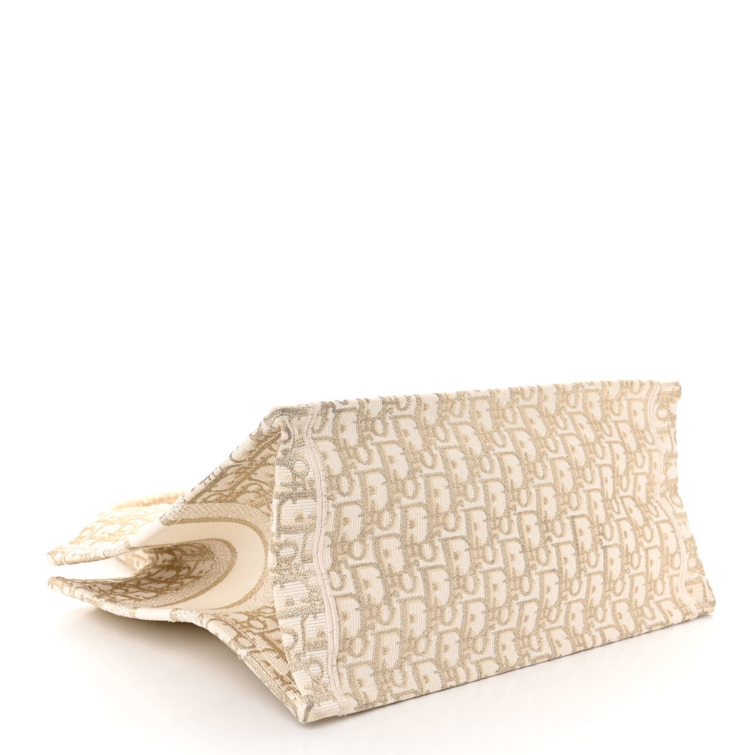 Christian Dior Oblique Medium Book Tote Gold Multicolor 4 of 12