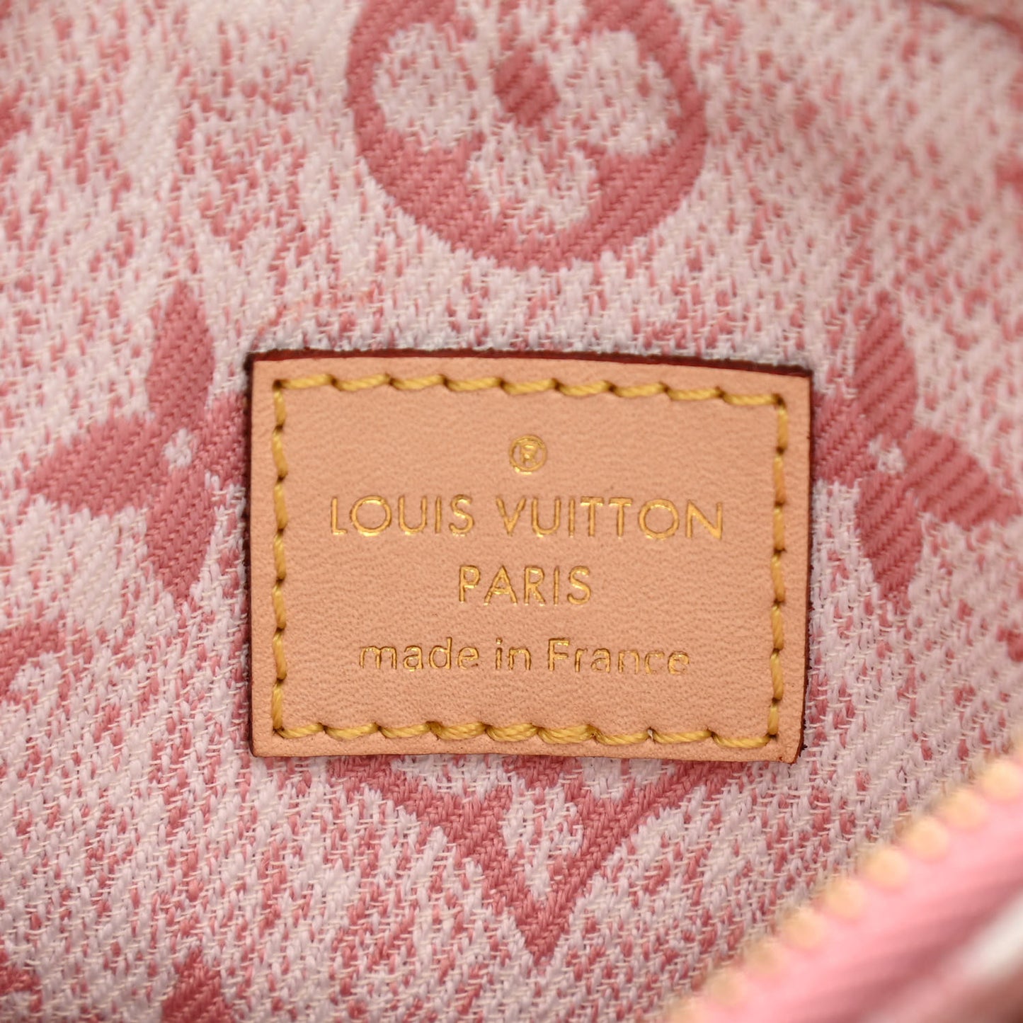 Monogram Jacquard Denim Nano Speedy Bandouliere Pink