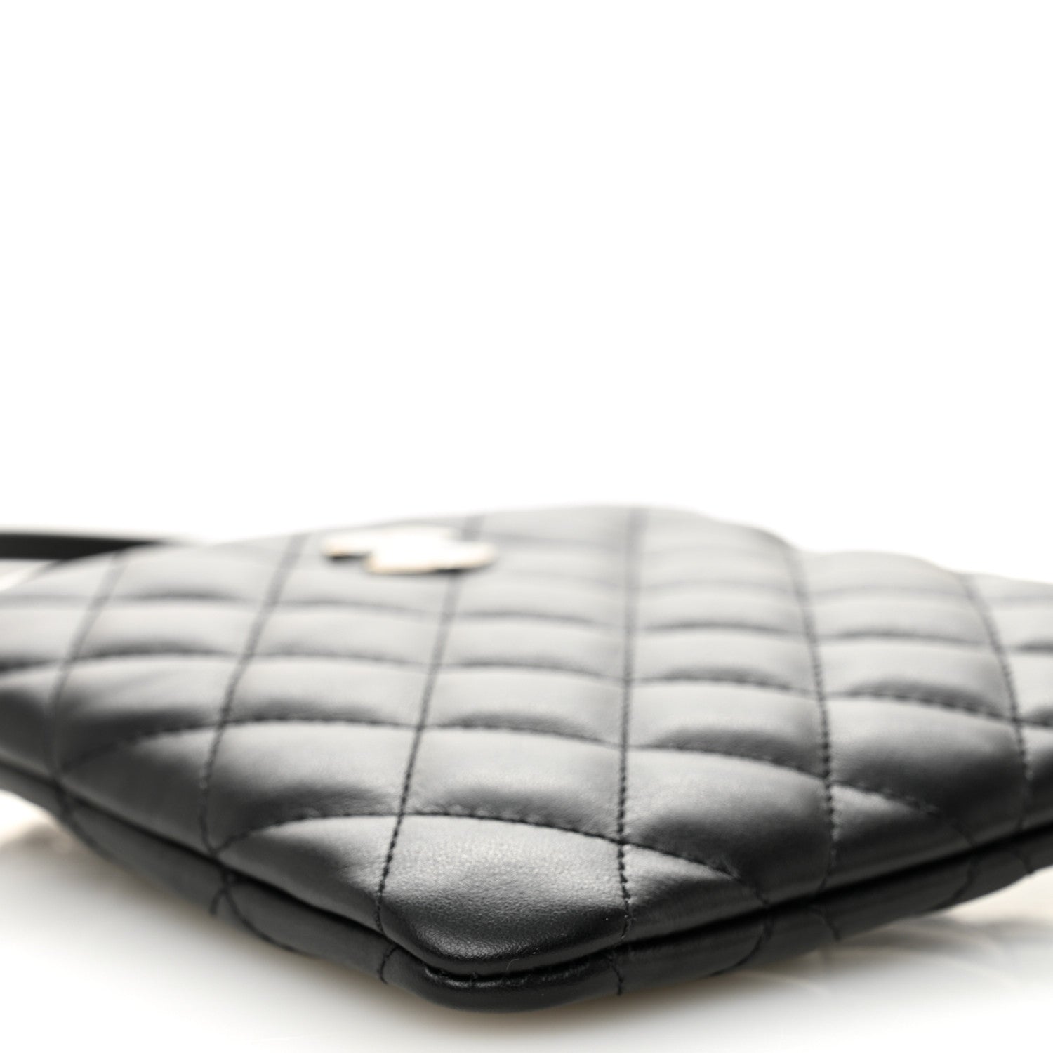 Chanel Lambskin Quilted Uniform Crossbody Bag Black 9 of 10