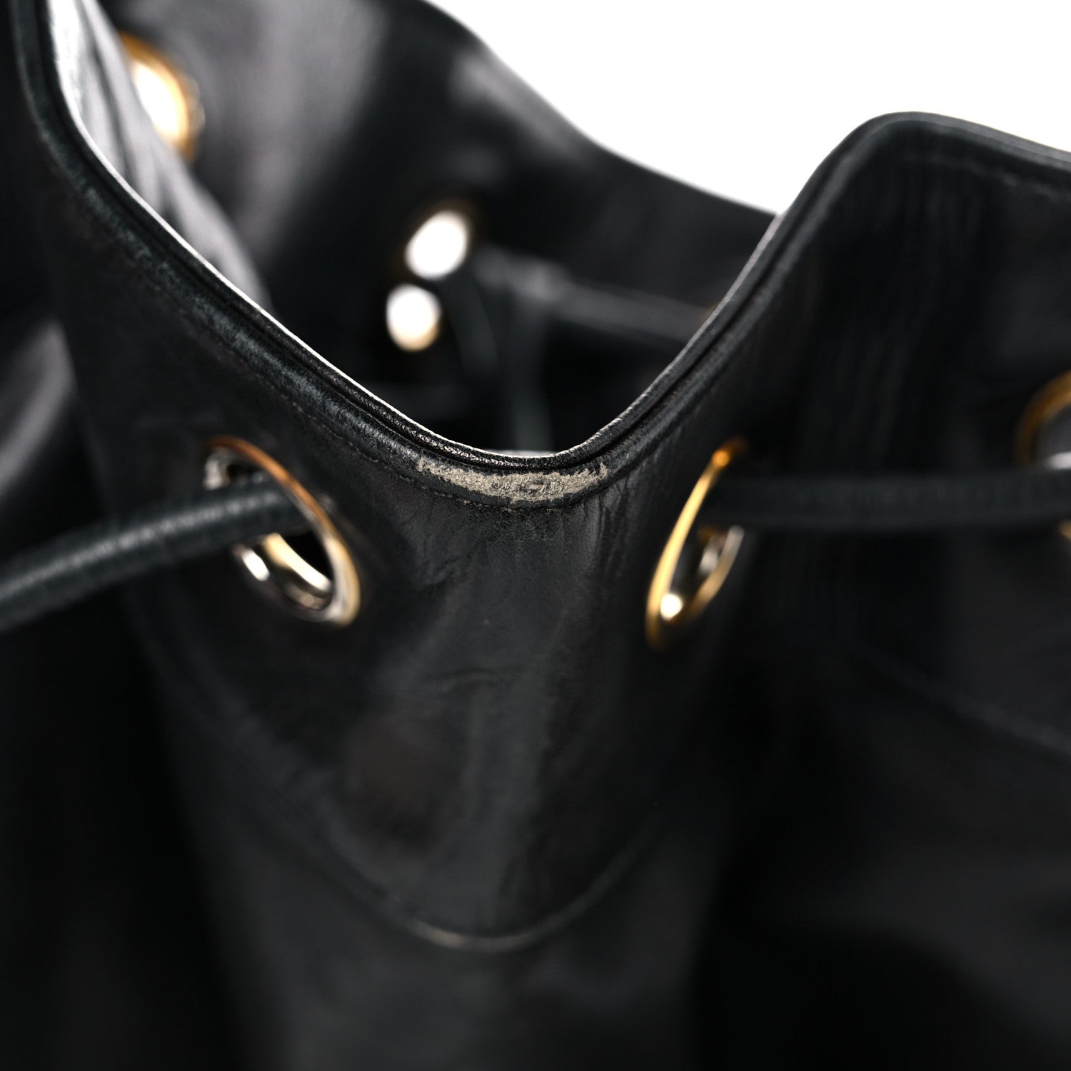 Chanel Lambskin Drawstring Sling Backpack Black 27 of 27