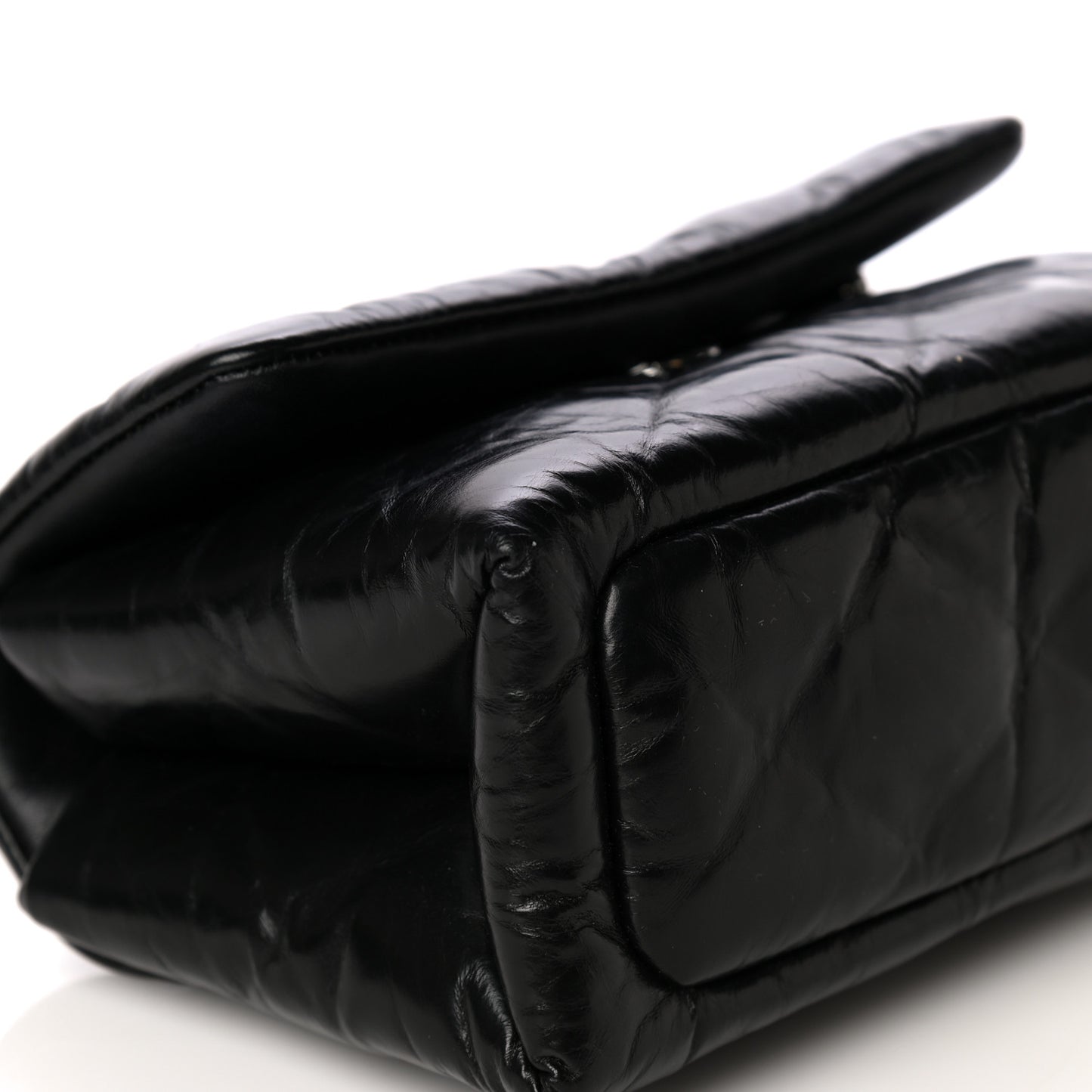 Calfskin Quilted Halo Crossbody Bag Black