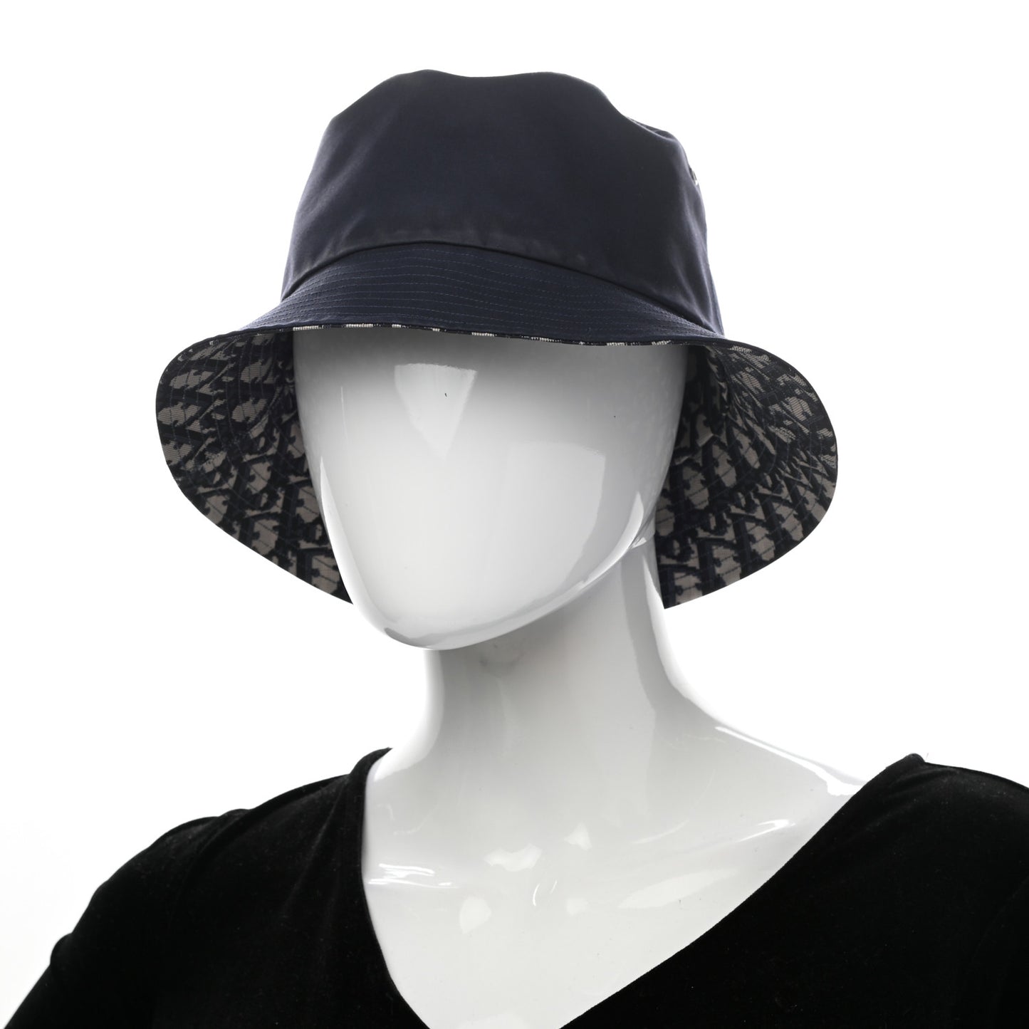 Polyester Cotton Oblique Teddy-D Brim Bucket Hat 58