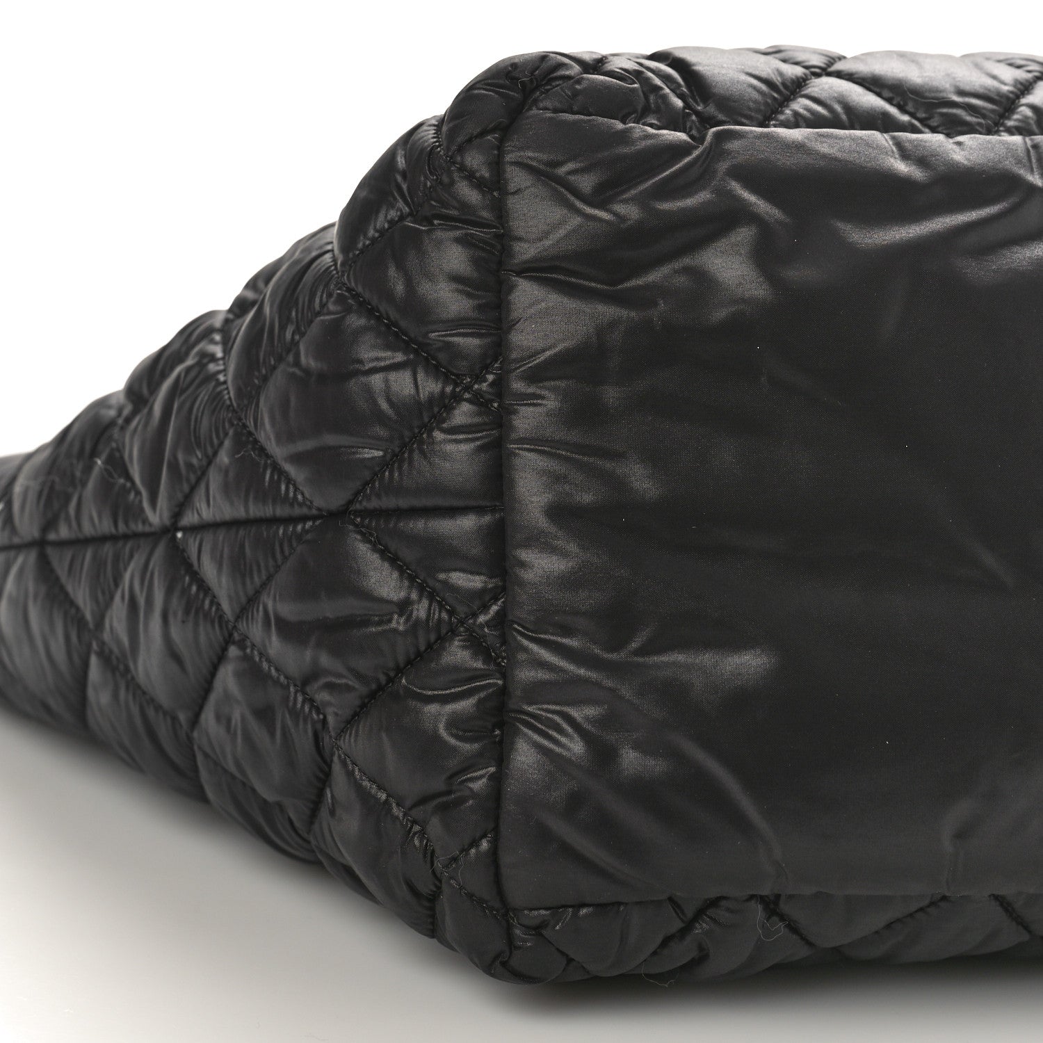 Chanel Nylon Quilted Coco Cocoon Medium Reversible Tote Black Red 8 of 9