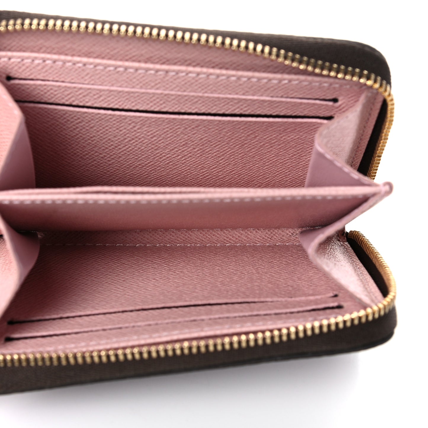 Damier Ebene Zippy Coin Purse Rose Ballerine