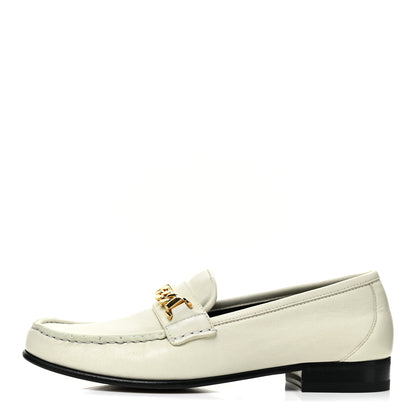 Gucci Calfskin Womens Chain Loafers 38.5 White 1 of 11