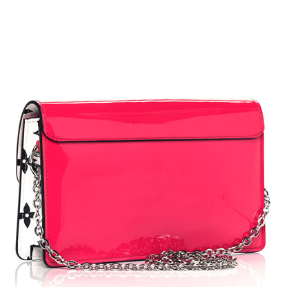 Louis Vuitton Patent Calfskin Monogram Cherrywood Chain Wallet Berlingot Pink 3 of 8